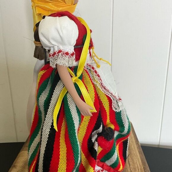 Brand New Marin Chiclana Porcelain Spanish Ethnic Dolls With Clothing Stand - Picture 5 of 12
